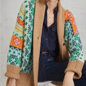 Anthropologie Carlotta Shawl Oversized Cardigan Toggle Sweater